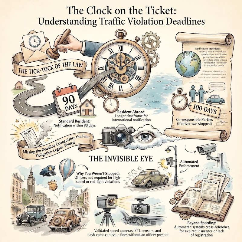 Infographic: Notification of traffic violations