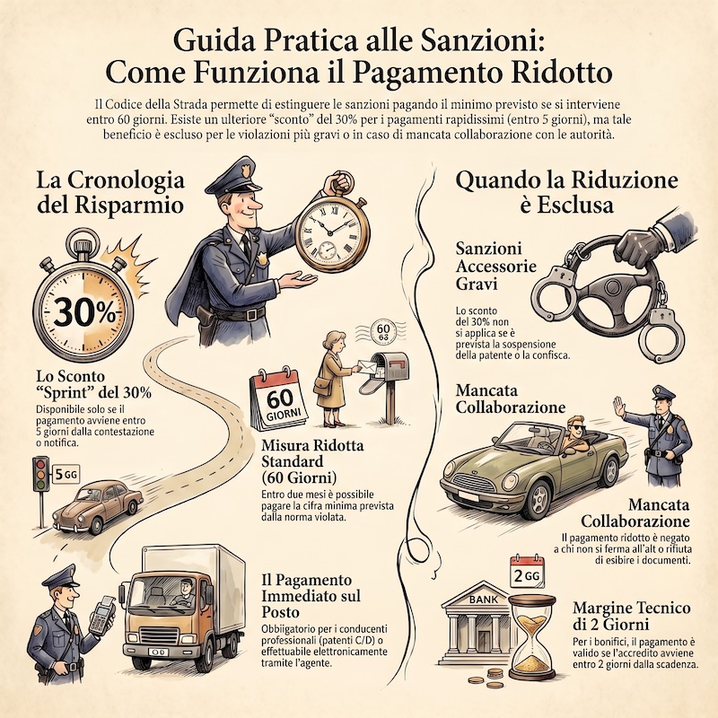 Infografica: Pagamento ridotto della sanzione