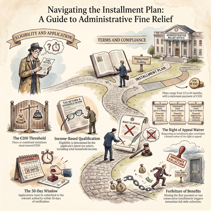 Infographic: Payment of fines in instalments