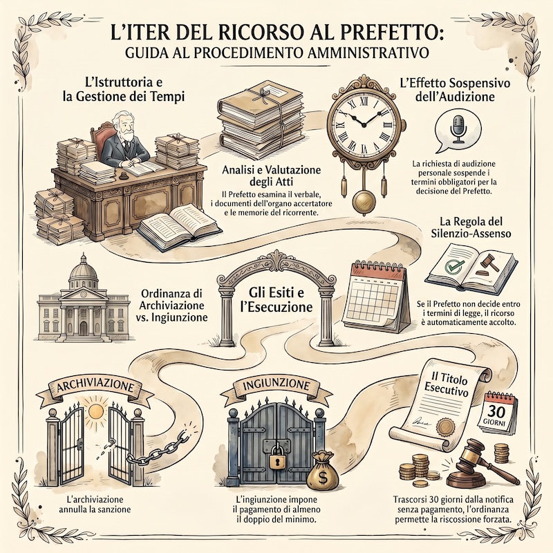 Infografica: Decisione del prefetto sul ricorso