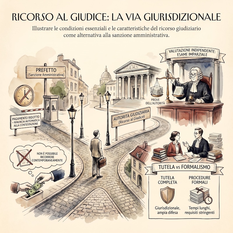 Infografica: Ricorso al giudice contro la multa