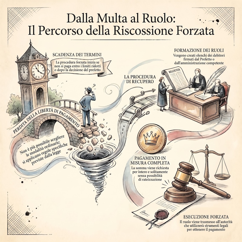 Infografica: Riscossione delle sanzioni non pagate