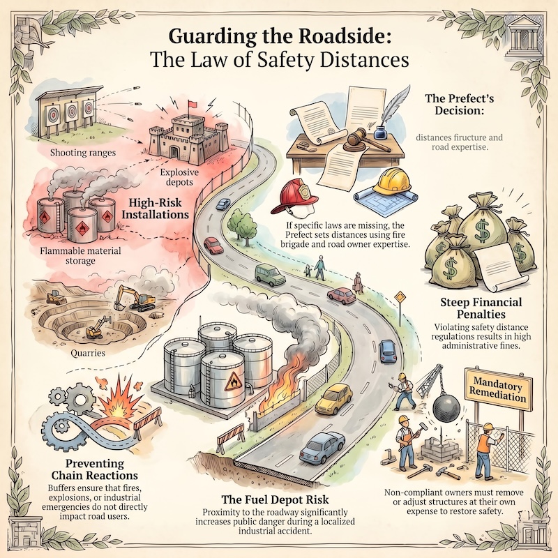 Infographic: Safety distances from hazardous activities