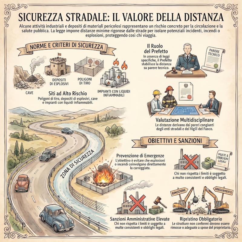 Infografica: Distanze di sicurezza da attività pericolose