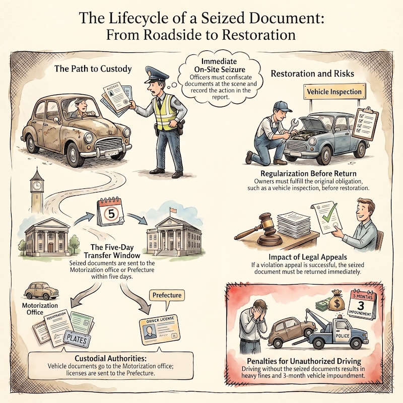 Infographic: Withdrawal of driving and vehicle documents