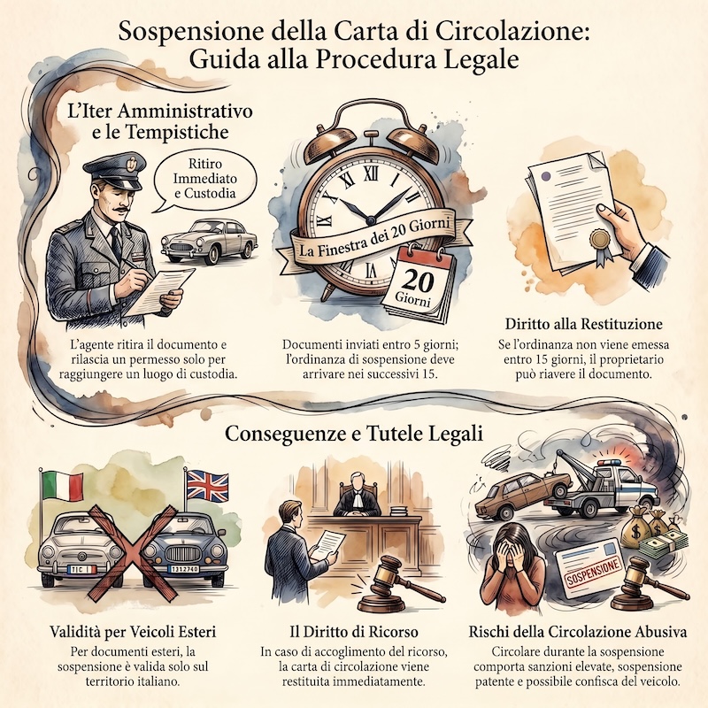 Infografica: Sospensione della carta di circolazione