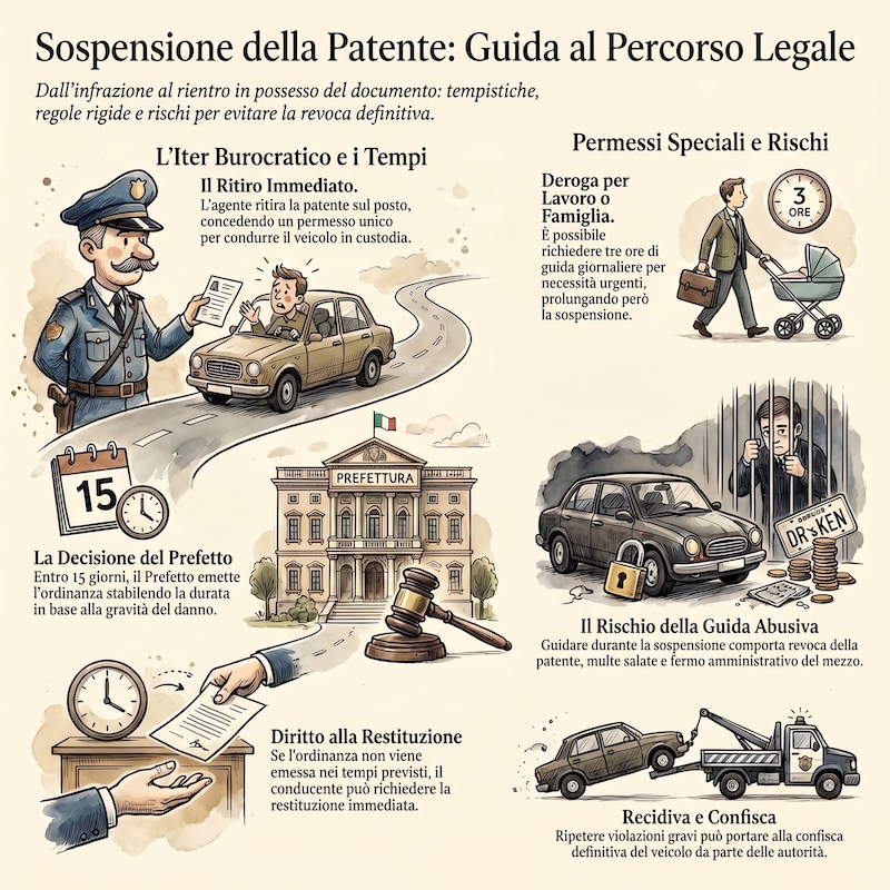 Infografica: Sospensione della patente di guida