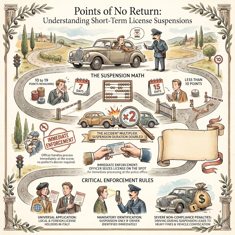 Infographic: License suspension based on points