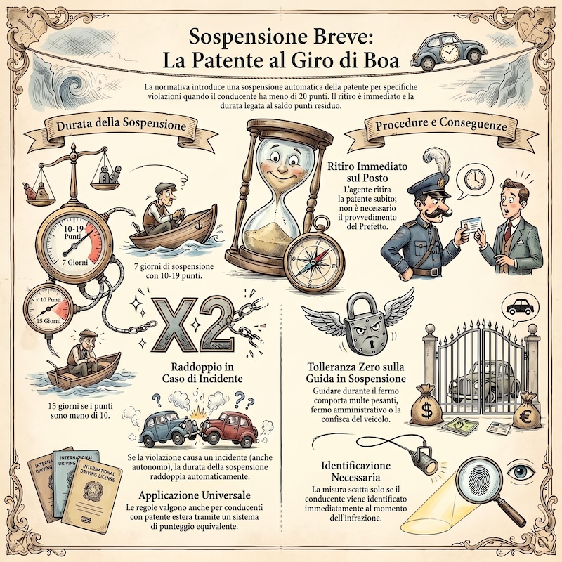 Infografica: Sospensione patente per perdita punti