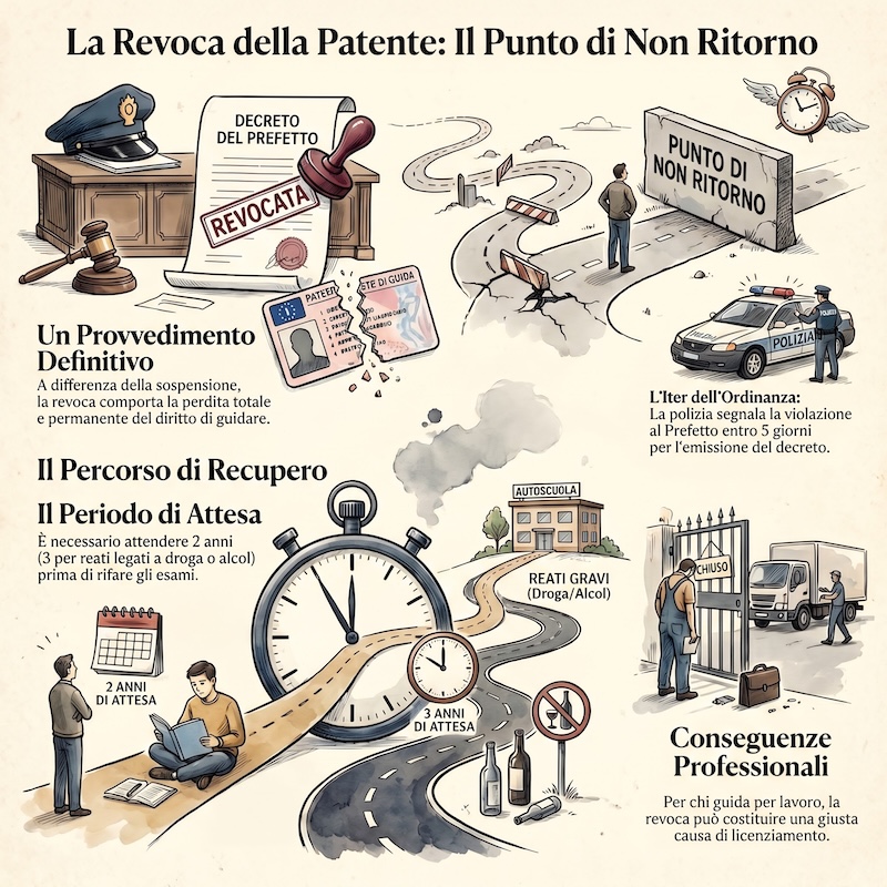 Infografica: Revoca della patente di guida
