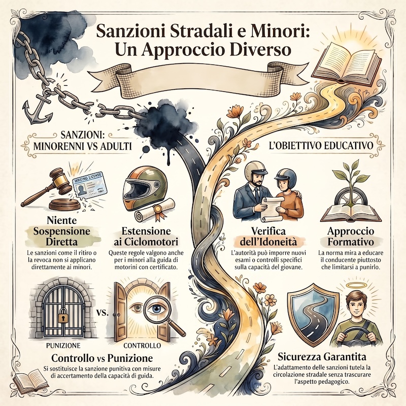Infografica: Sanzioni per conducenti minorenni