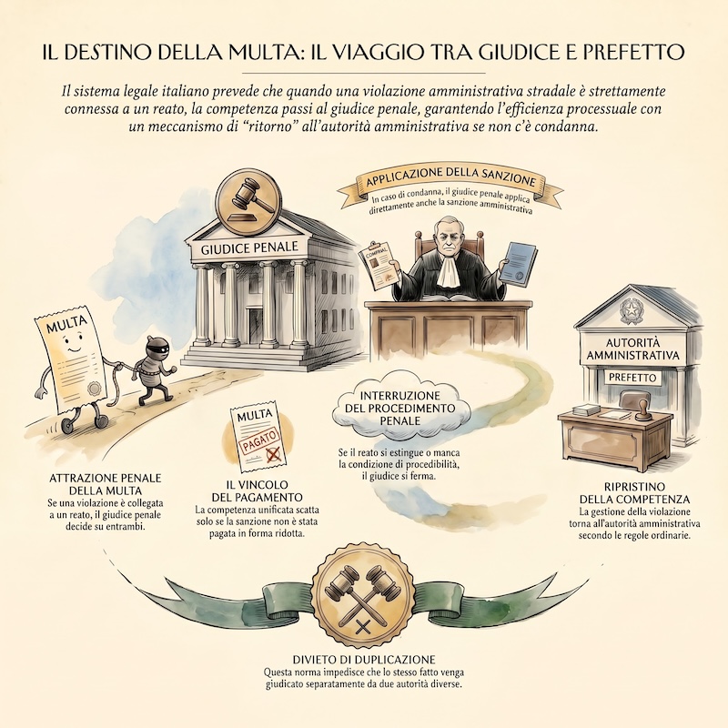 Infografica: Connessione tra reato e violazione amministrativa