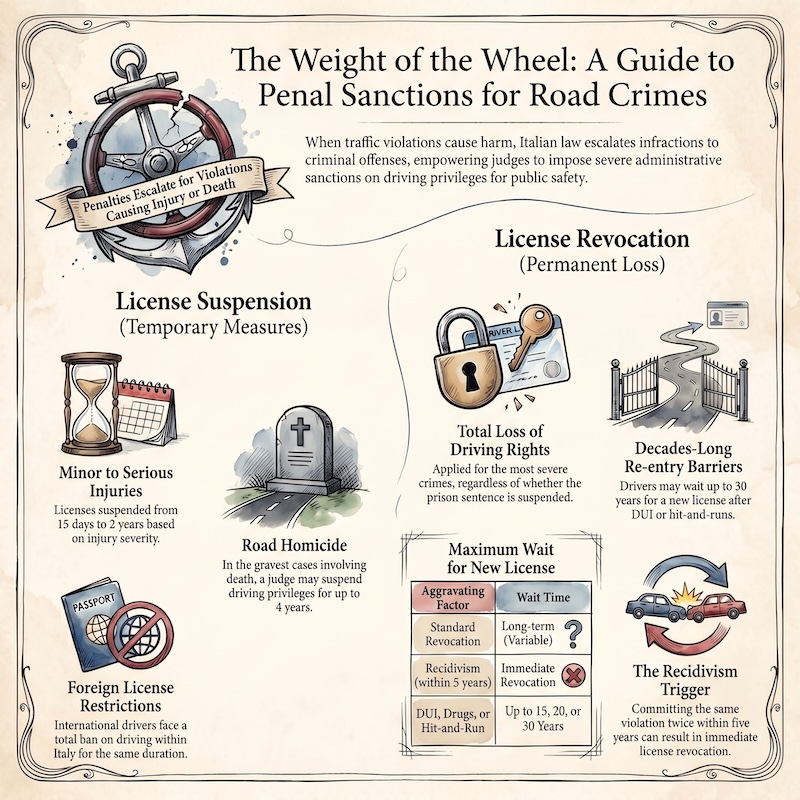 Infographic: Additional penalties in road crimes