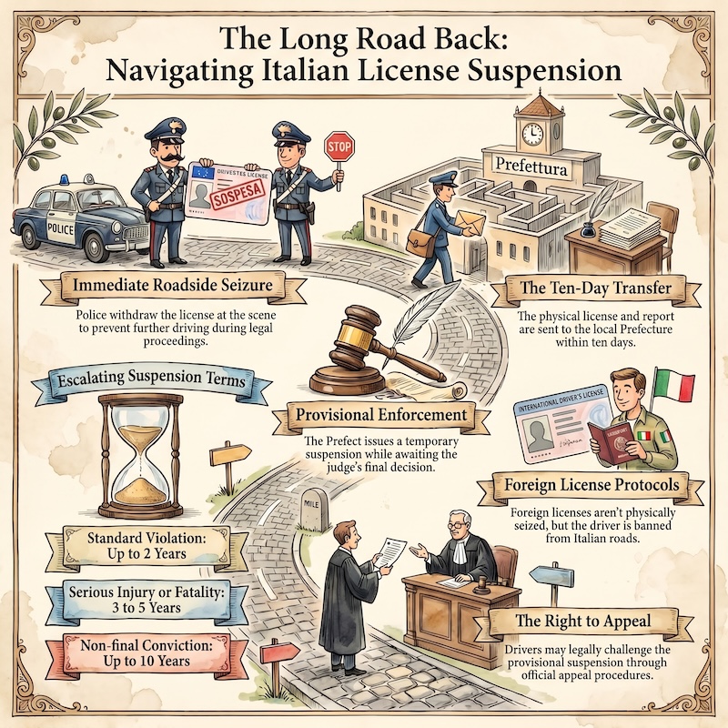 Infographic: License withdrawal in criminal cases