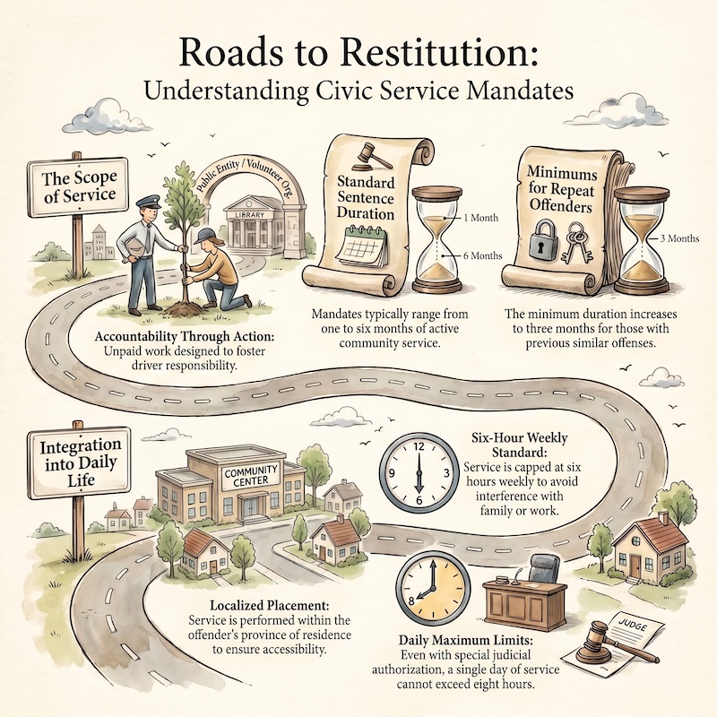 Infographic: Community service for road offenses