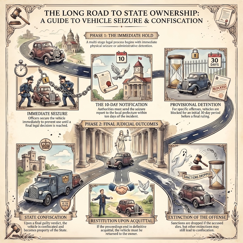 Infographic: Vehicle confiscation and seizure in crimes