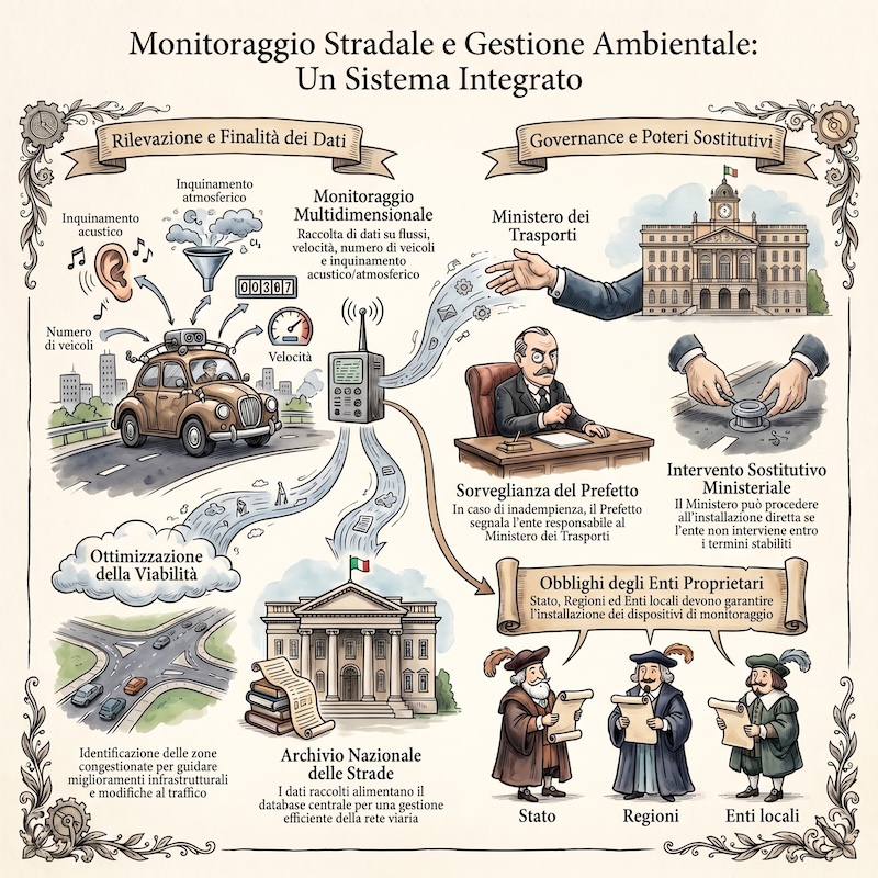 Infografica: Monitoraggio traffico e ambiente stradale