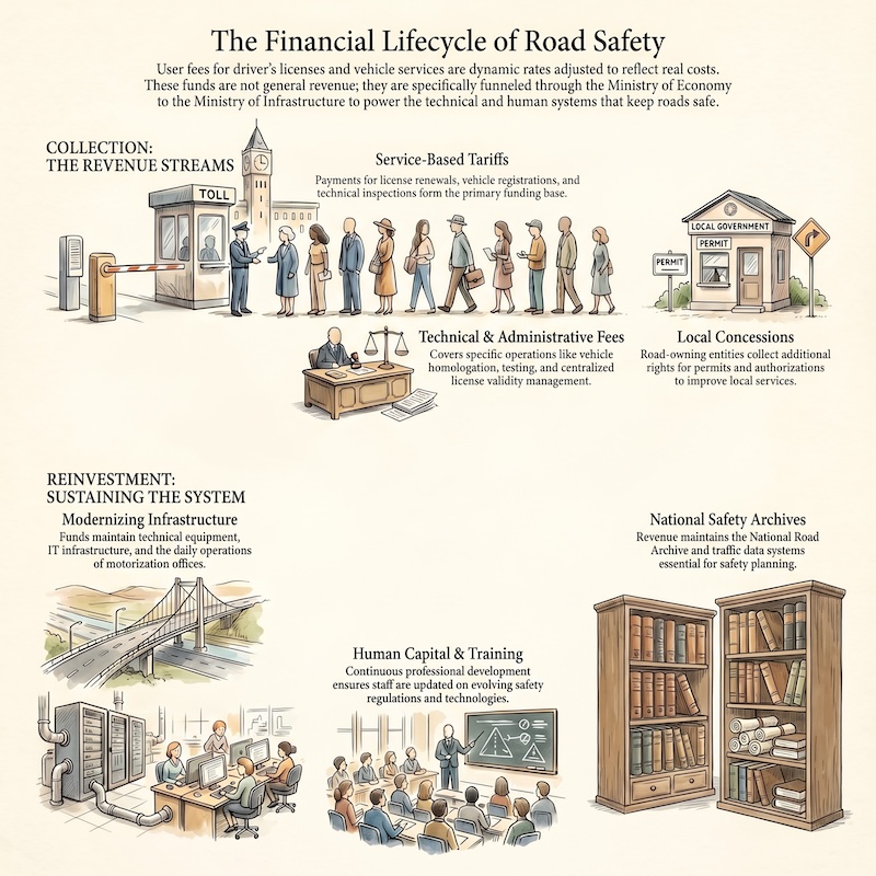 Infographic: Fees and charges for transport services