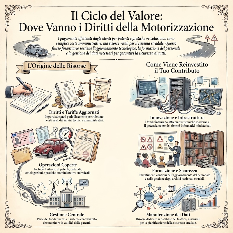 Infografica: Diritti e tariffe della motorizzazione