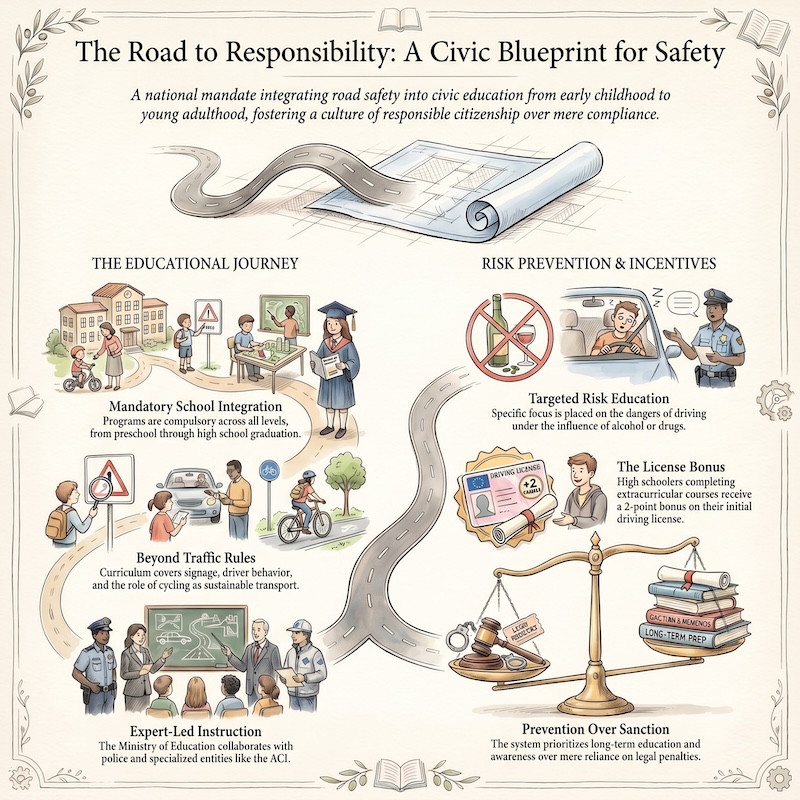 Infographic: Road safety education in schools