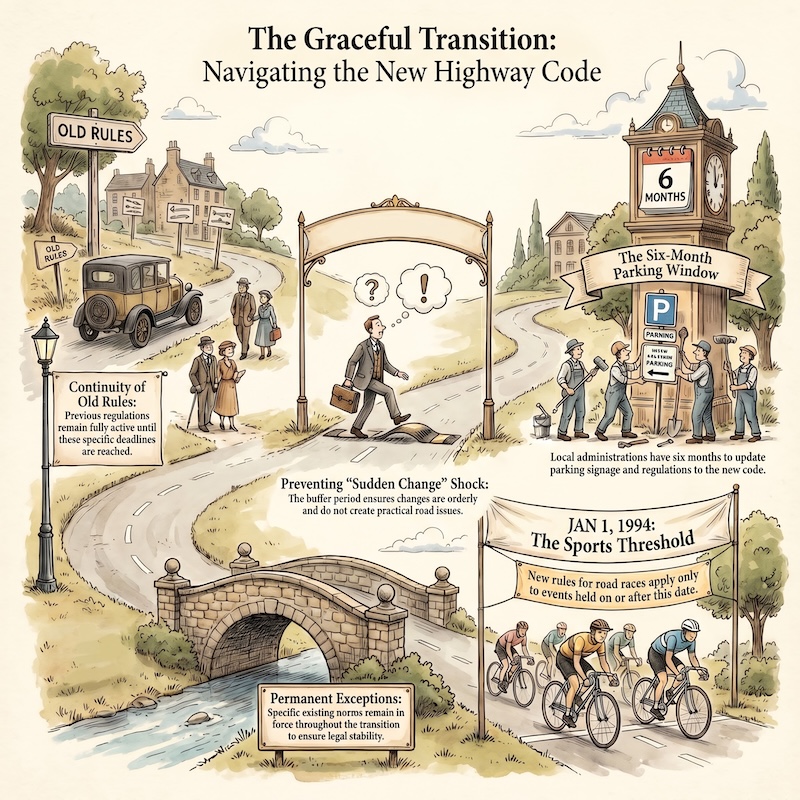 Infographic: Transitional rules on parking and races