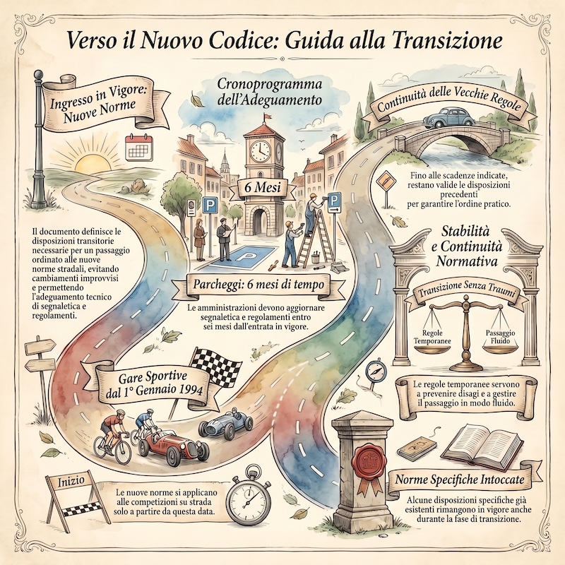 Infografica: Norme transitorie su parcheggi e gare