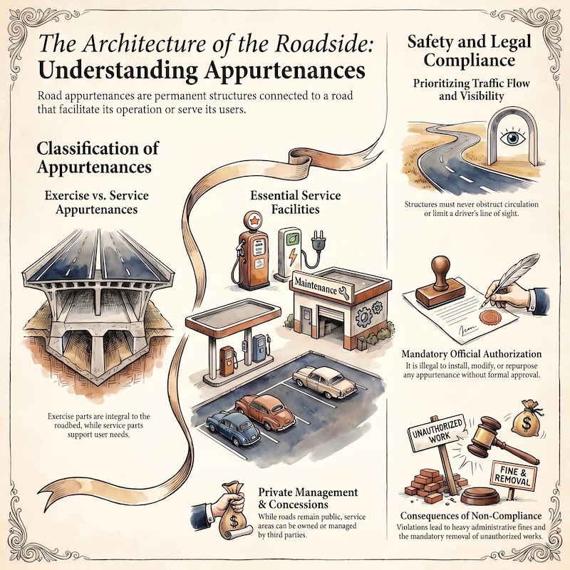 Infographic: Road appurtenances and service areas