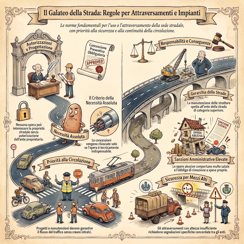Infografica: Attraversamenti e uso della sede stradale