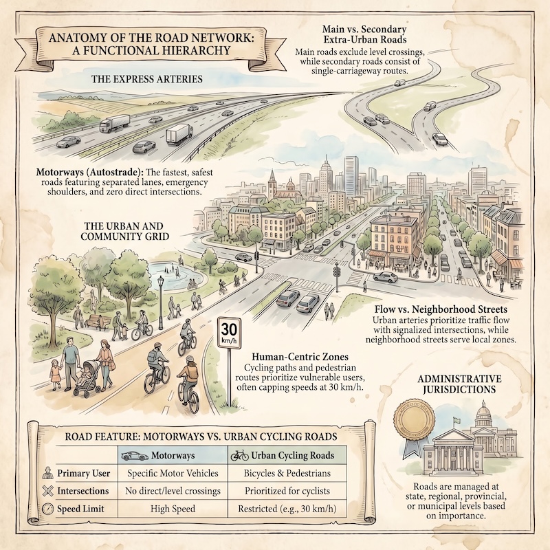 Infographic: Types of roads and their main features