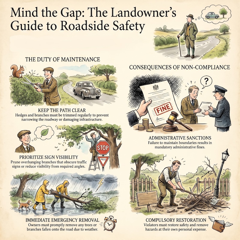 Infographic: Hedges and trees: safety obligations