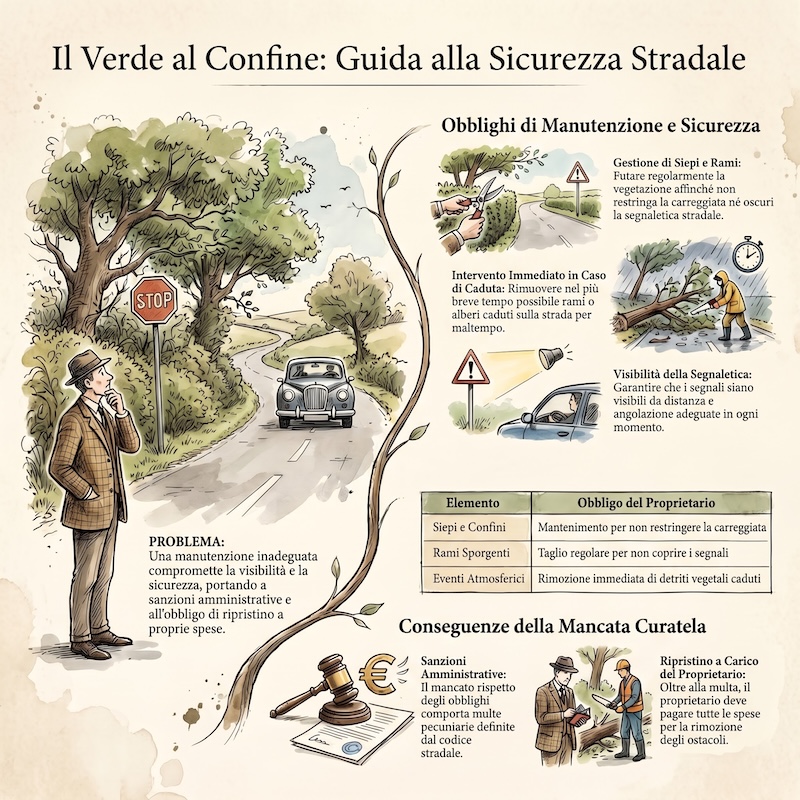 Infografica: Siepi e alberi: obblighi per la sicurezza
