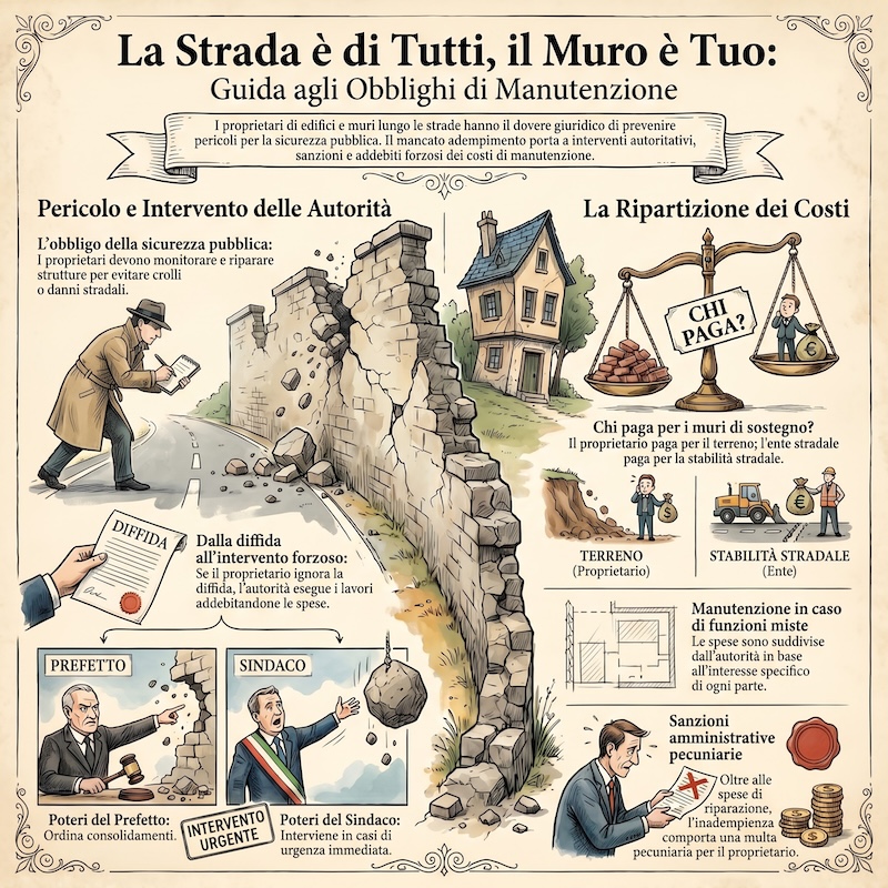 Infografica: Fabbricati e muri: sicurezza lungo la strada
