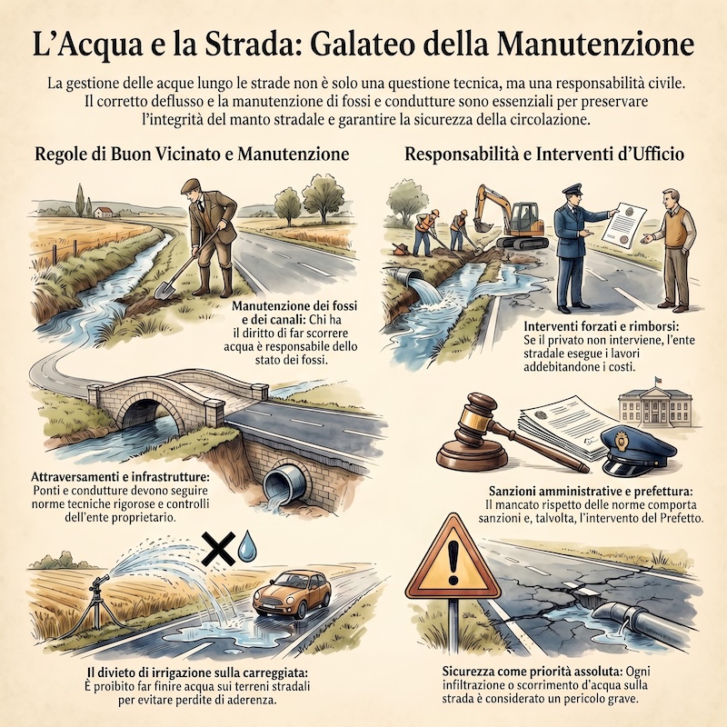 Infografica: Gestione delle acque e sicurezza stradale