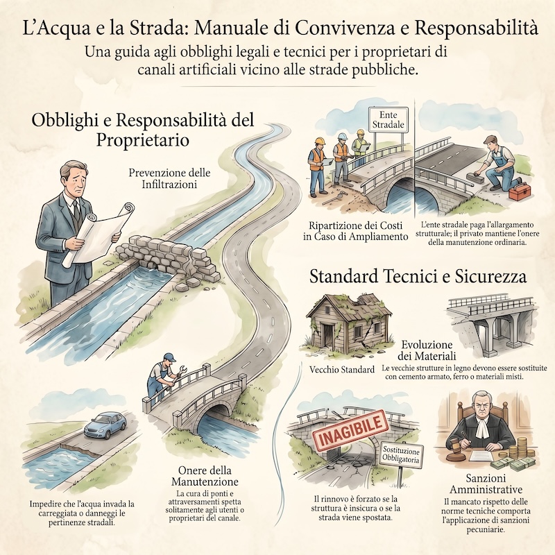 Infografica: Canali artificiali e sicurezza della strada