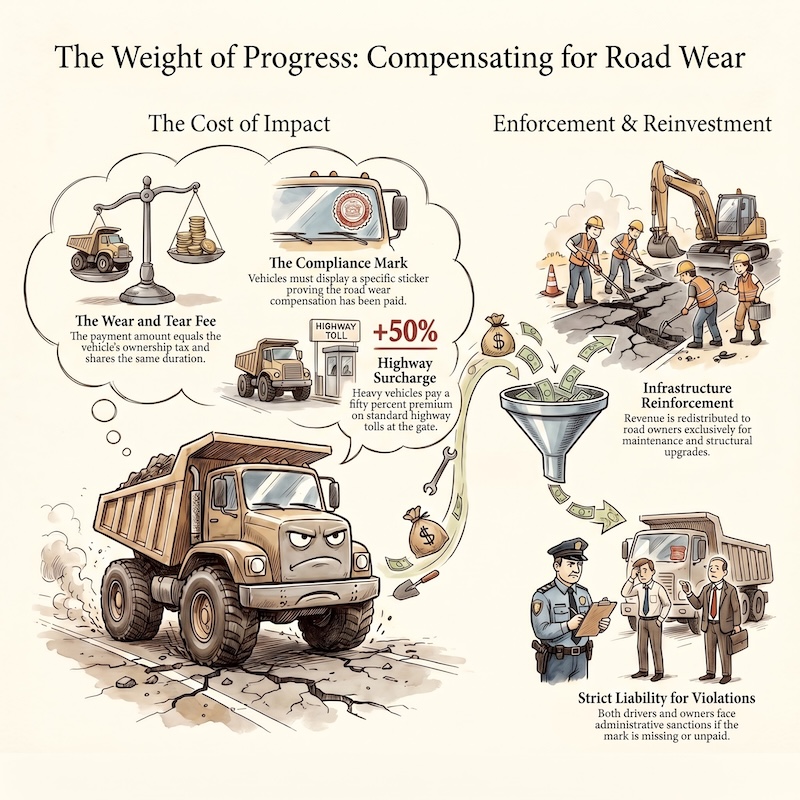 Infographic: Work vehicles and road wear costs