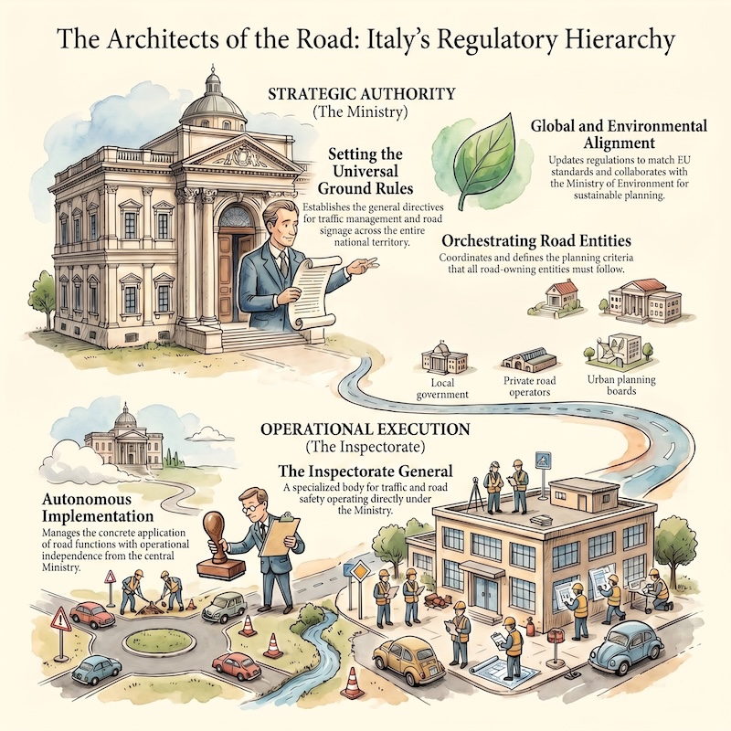 Infographic: Responsibilities in road traffic management