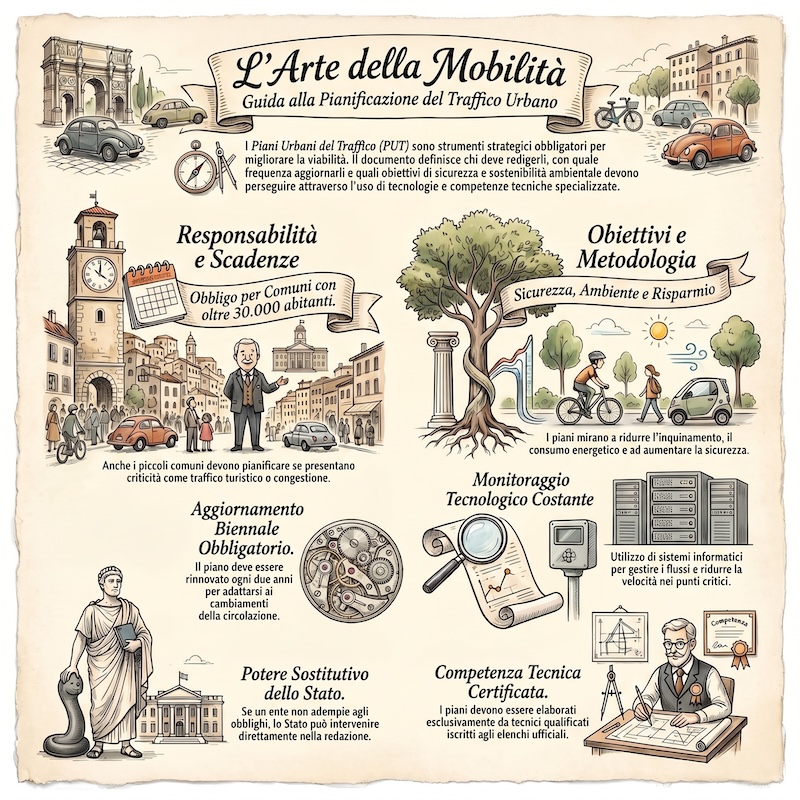 Infografica: Piano del traffico urbano ed extraurbano