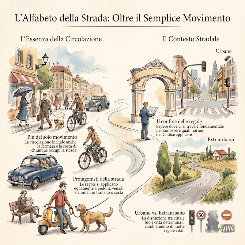 Infografica: Definizioni fondamentali della strada e del traffico