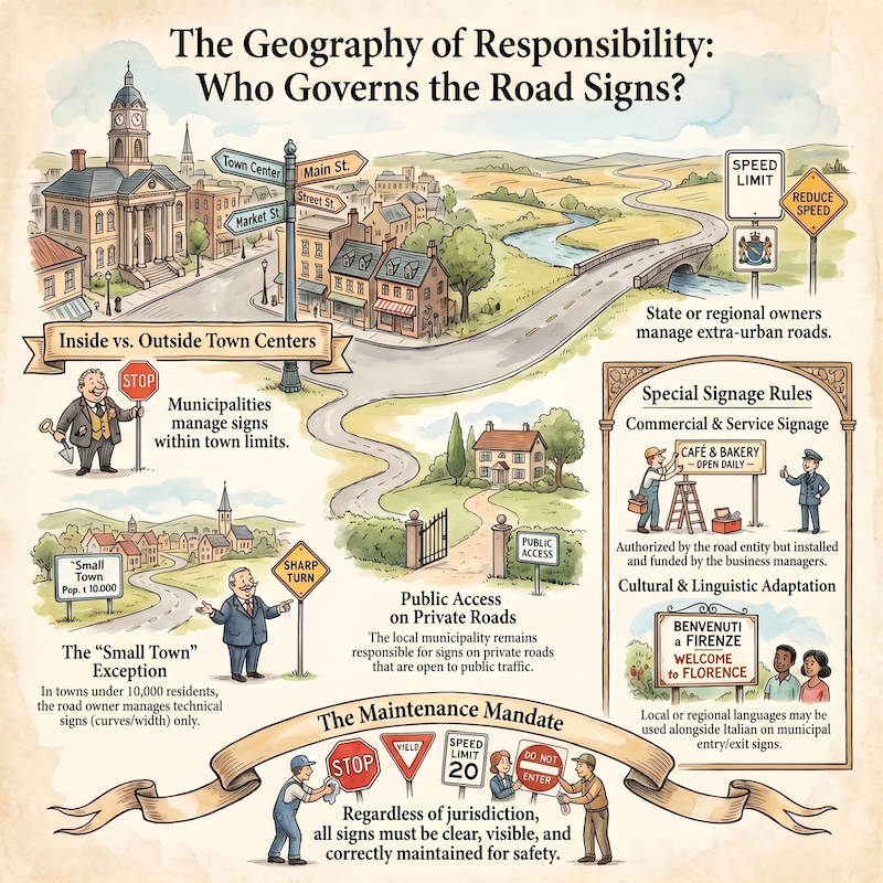 Infographic: Road signs: responsibility and maintenance
