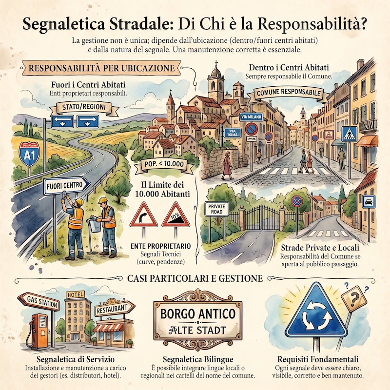 Infografica: Segnaletica stradale: responsabilità e gestione