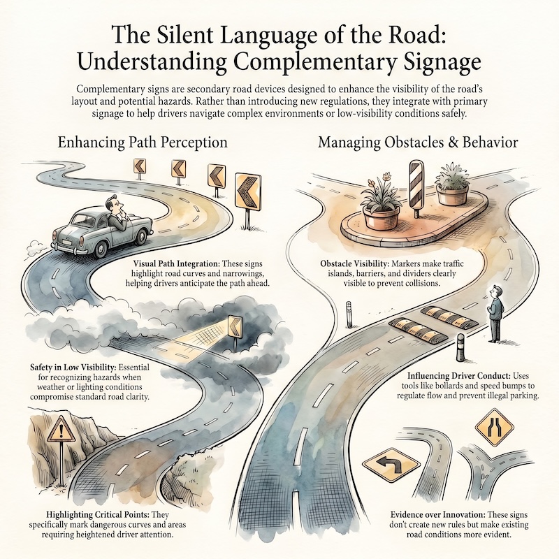 Infographic: Complementary signs: safety and visibility