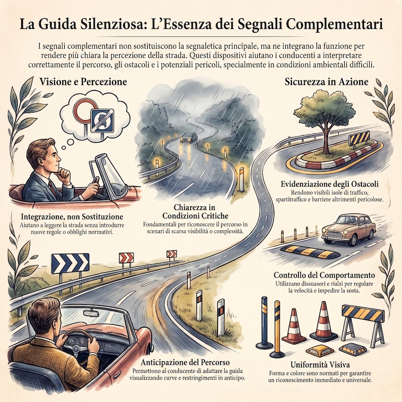 Infografica: Segnali complementari: sicurezza e visibilità