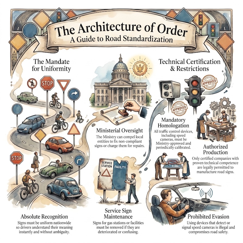Infographic: Standardization of road signs and approvals