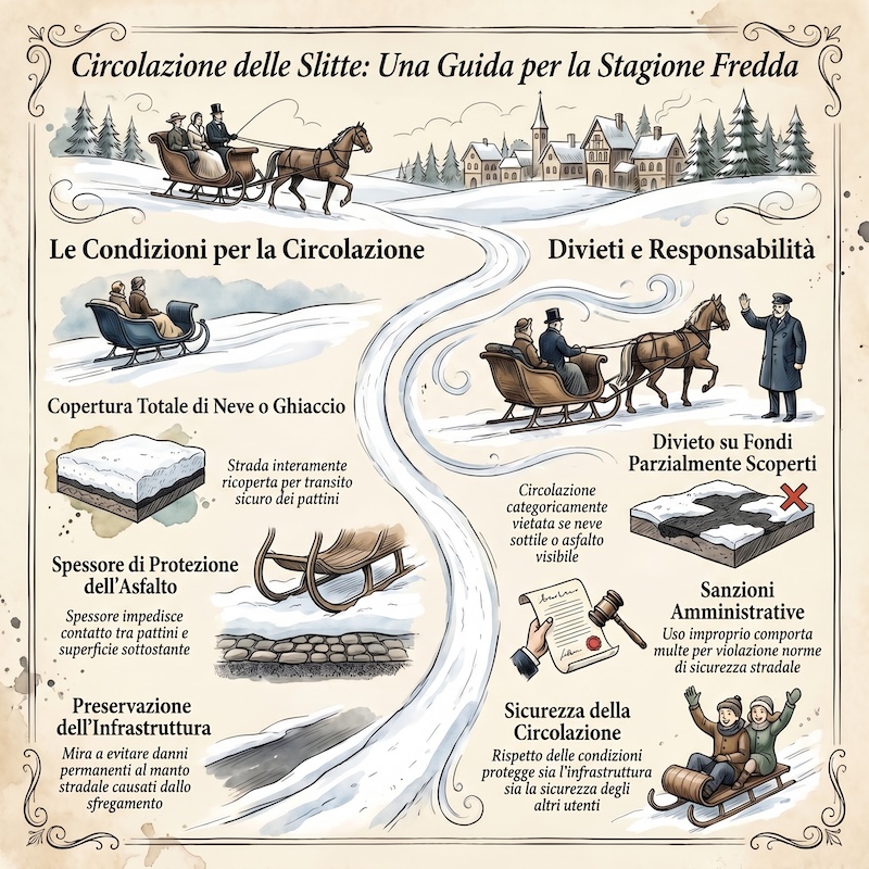 Infografica: Circolazione delle slitte su strada