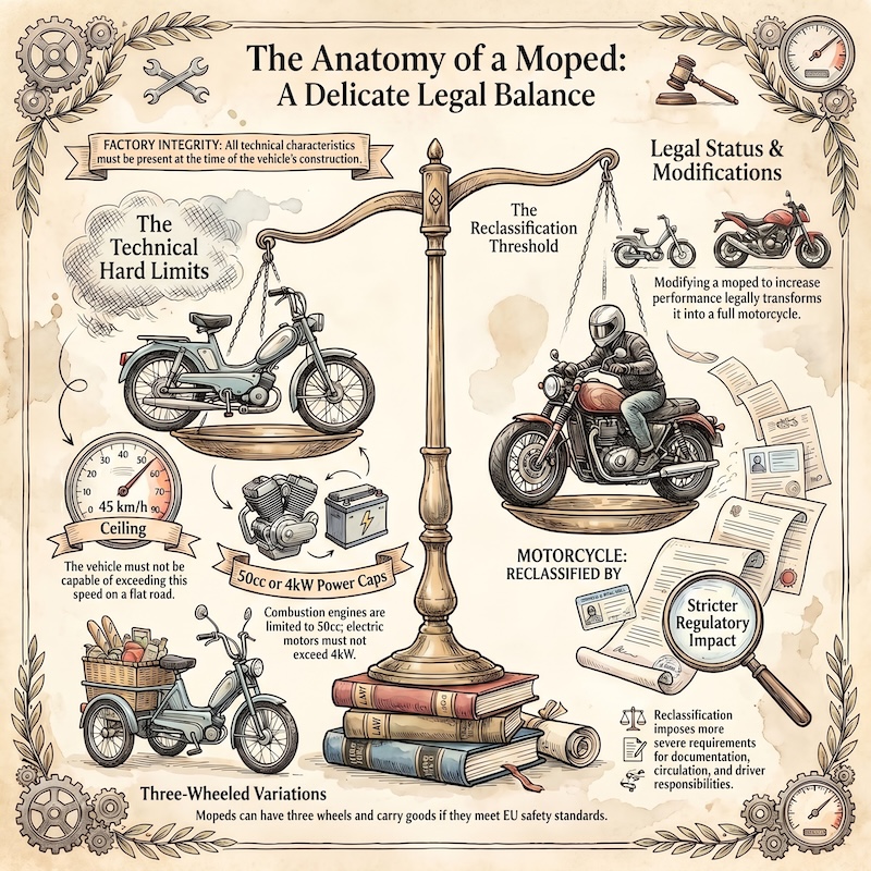 Infographic: Mopeds: definition and limits
