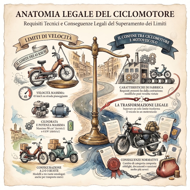 Infografica: Ciclomotori: definizione e limiti