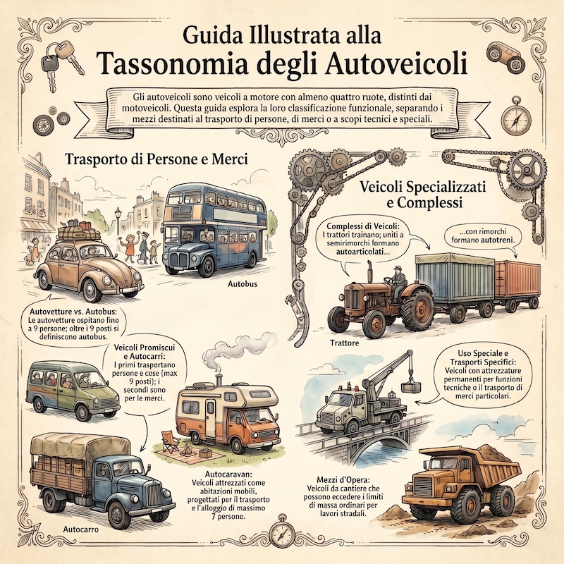 Infografica: Autoveicoli: tipi e utilizzo
