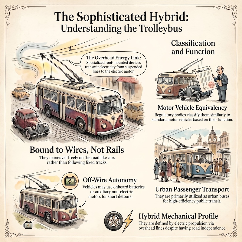 Infographic: Trolleybuses: definition and operation