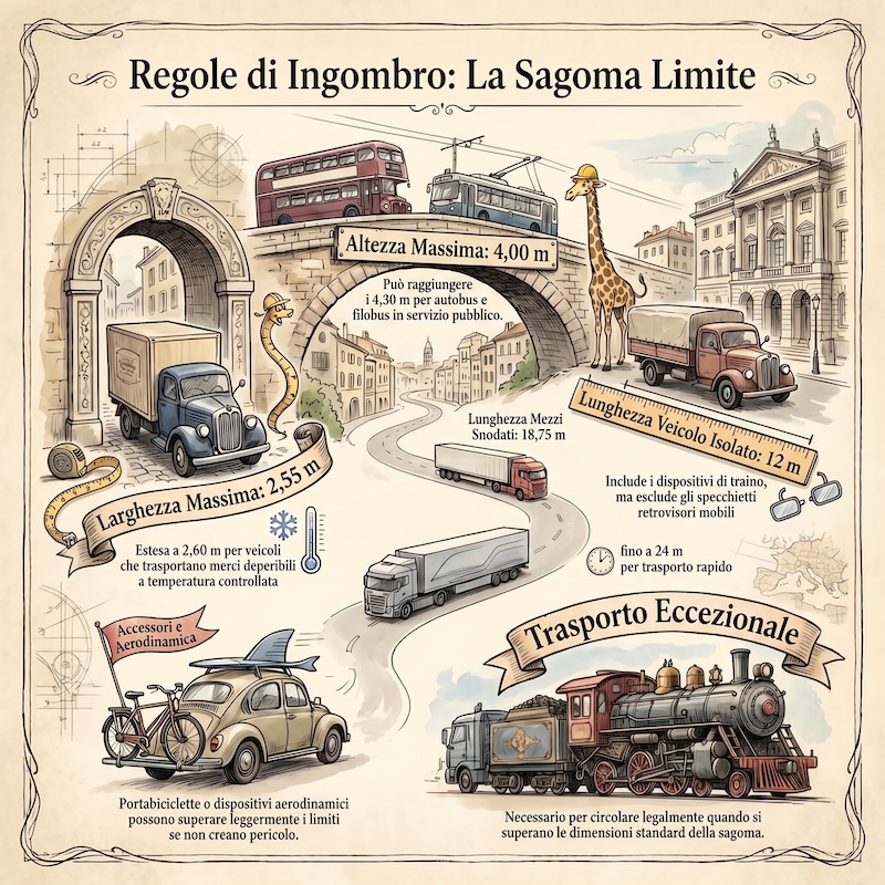 Infografica: Limiti di dimensioni dei veicoli