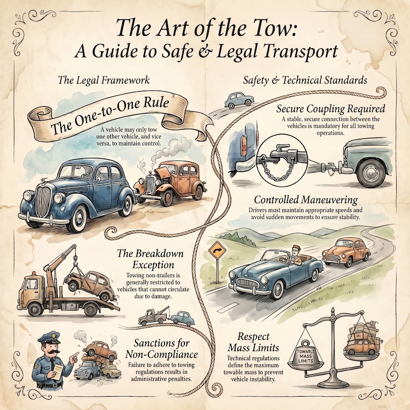 Infographic: Vehicle towing: main rules